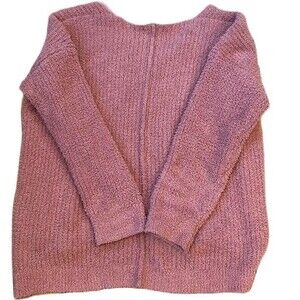 Cupcakes and Cashmere Sweater Soft Cozy V neck sweater sz XL pink dusty rose